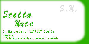 stella mate business card